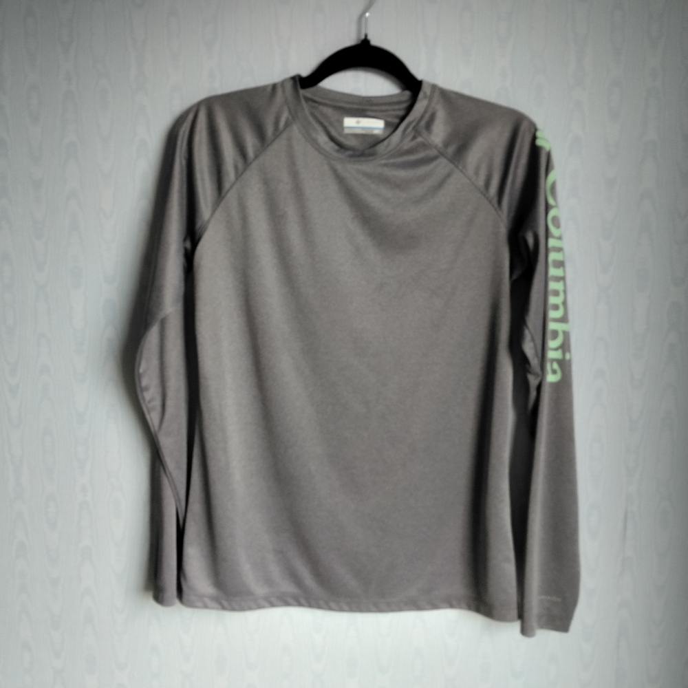 Columbia PFG Omni Shade Gray Performance‎ Long Sleeve Shirt S